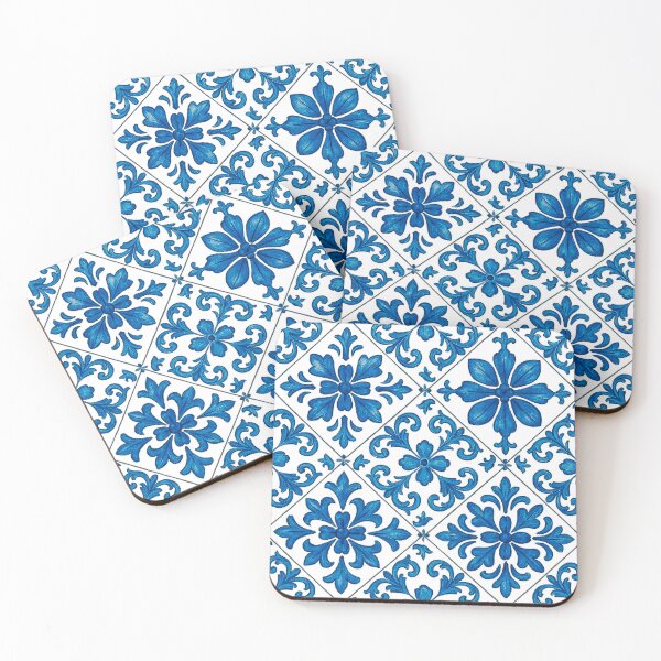 Item preview, Portuguese Azulejo Floral Tile Pattern designed and sold by vivaportugalstore.