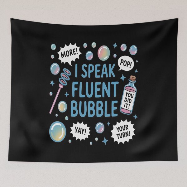 Item preview, SLP Speech Language Pathologist I Speak Fluent Bubble designed and sold by FluoroWave.