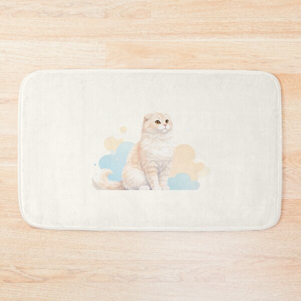 Item preview, Fluffy Cream Scottish Fold Cat Illustration designed and sold by apiecebyap.