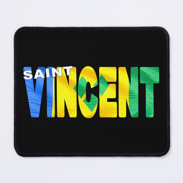 Item preview, SAINT VINCENT - Flag Flying in Wind cut to Letters Souvenir Sticker Shirt designed and sold by Adam Gormley.