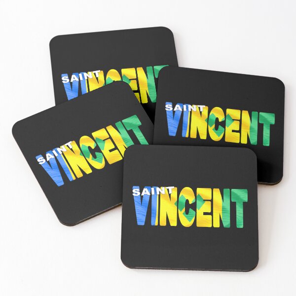 Item preview, SAINT VINCENT - Flag Flying in Wind cut to Letters Souvenir Sticker Shirt designed and sold by Adam Gormley.