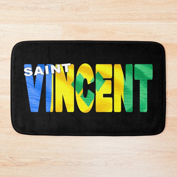 Item preview, SAINT VINCENT - Flag Flying in Wind cut to Letters Souvenir Sticker Shirt designed and sold by Adam Gormley.