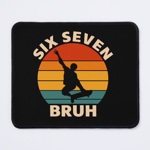 Item preview, Six Seven Bruh 6 7 Retro Skate T-Shirt designed and sold by LashondaGreen89.