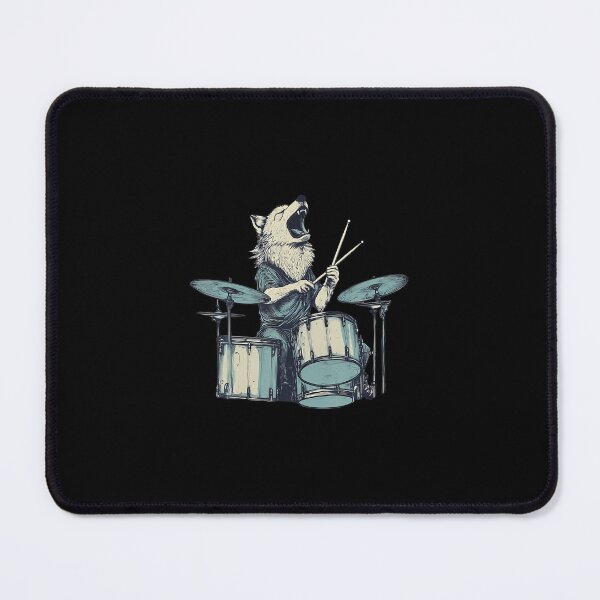 Item preview, Cute Wolf Playing Drums Wolves Drummer Music designed and sold by scottsurswab.