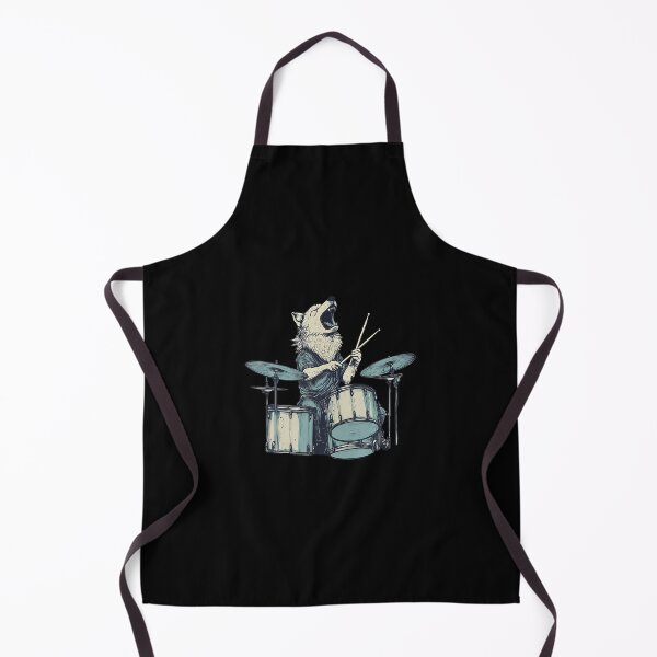 Item preview, Cute Wolf Playing Drums Wolves Drummer Music designed and sold by scottsurswab.