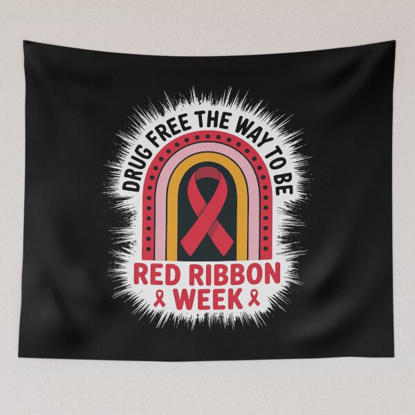 Item preview, Drug Free The Way To be Red Ribbon Awareness Week Rainbow designed and sold by RonnasJackson.