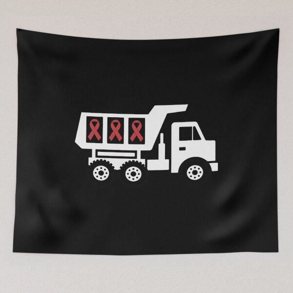 Item preview, Dump Truck Red Ribbon Week Awareness we wear red Kids Boys designed and sold by RonnasJackson.