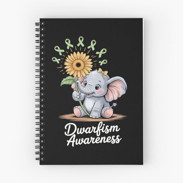 Item preview, DWARFISM AWARENESS Cute Elephant Sunflower Green Ribbon designed and sold by RonnasJackson.