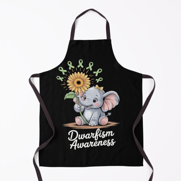 Item preview, DWARFISM AWARENESS Cute Elephant Sunflower Green Ribbon designed and sold by RonnasJackson.