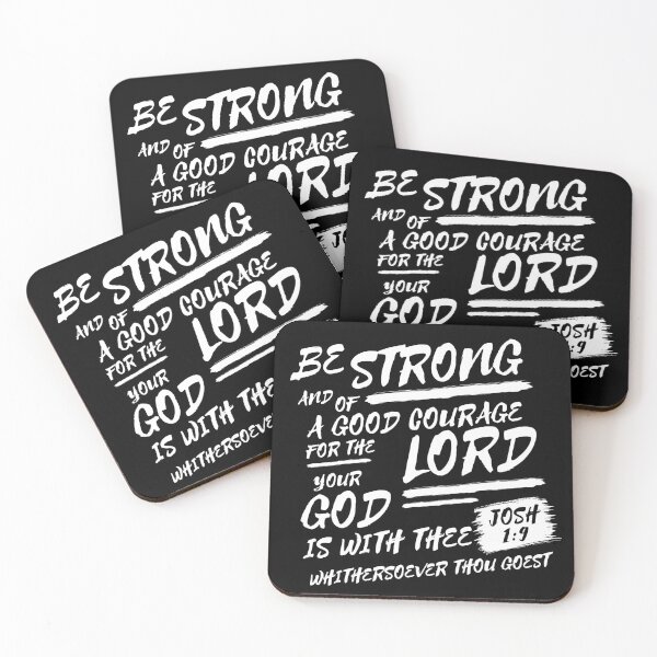 Item preview, Joshua 1:9 Brush Lettering Bible Verse Typography (KJV) designed and sold by Clothed in Scripture.