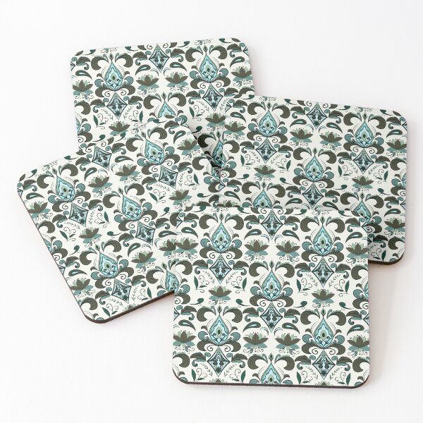 Item preview, Elegant Floral Damask Seamless Pattern designed and sold by Dintheo.