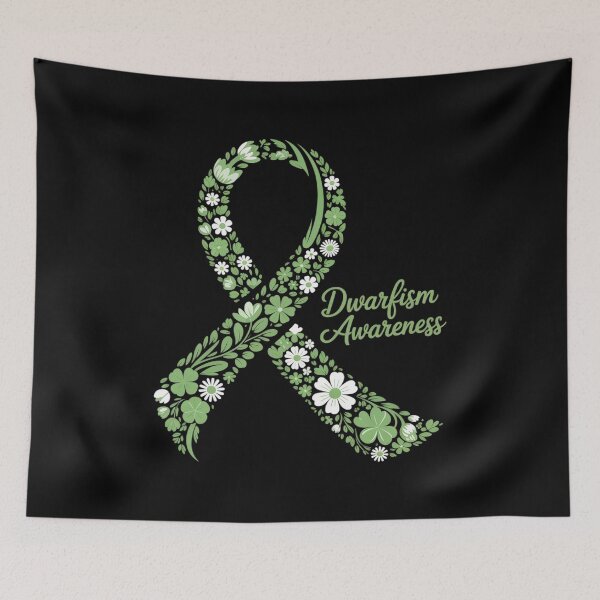Item preview, Dwarfism Awareness Hippie Flower Green Ribbon Support designed and sold by RonnasJackson.