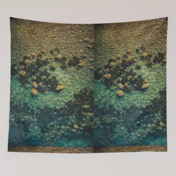 Item preview, Turquoise Reef From Above designed and sold by druidwolfart.