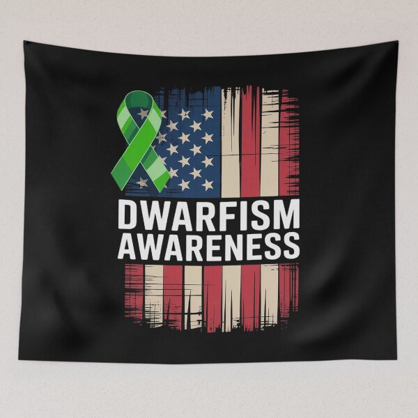 Item preview, Dwarfism Awareness Ribbon American Flag designed and sold by RonnasJackson.