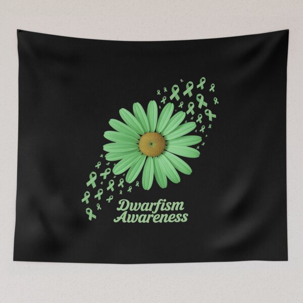 Item preview, Dwarfism Awareness Ribbon Green Sunflower Ribbon Hope designed and sold by RonnasJackson.