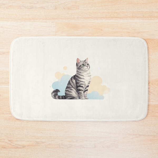 Item preview, Silver Tabby Short Hair Cat Illustration designed and sold by apiecebyap.