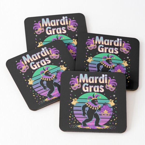Item preview, Mardi Gras Bigfoot Funny designed and sold by CruelShadesSt.