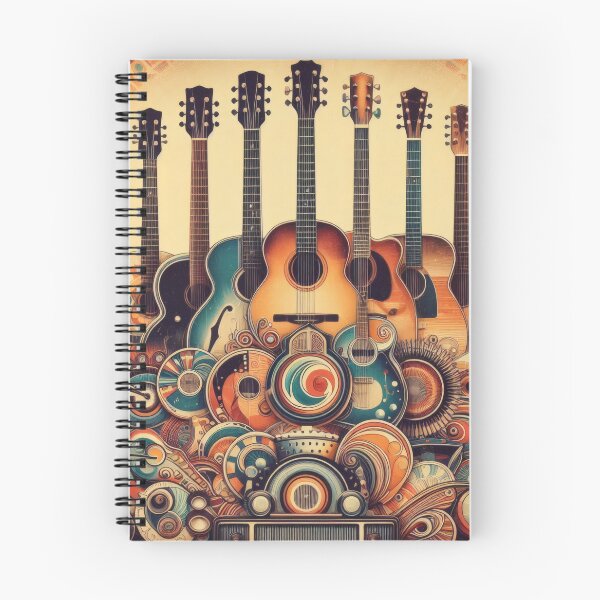 Item preview, Almohada de guitarra de música rock, acústica vintage, disco de vinilo, instrumento musical de colección para amantes de las bandas de 1960 y 1970. designed and sold by TheTimeTaxi.