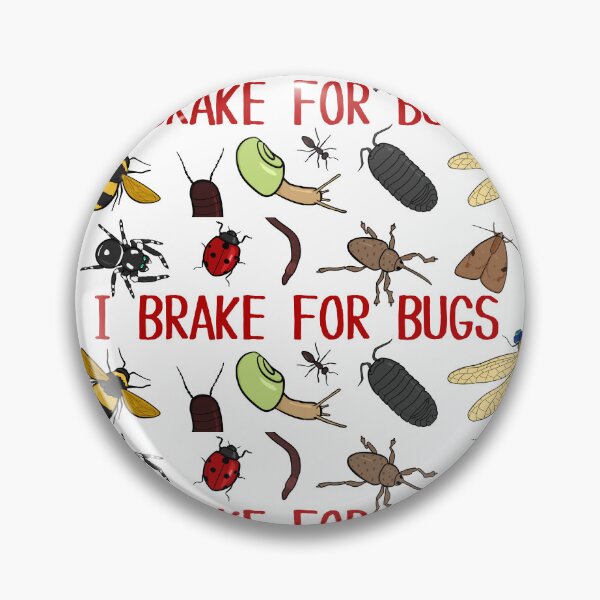 Item preview, I BRAKE FOR BUGS!! Bumper Sticker-Style Design designed and sold by rornelson.