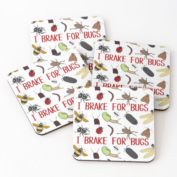 Item preview, I BRAKE FOR BUGS!! Bumper Sticker-Style Design designed and sold by rornelson.