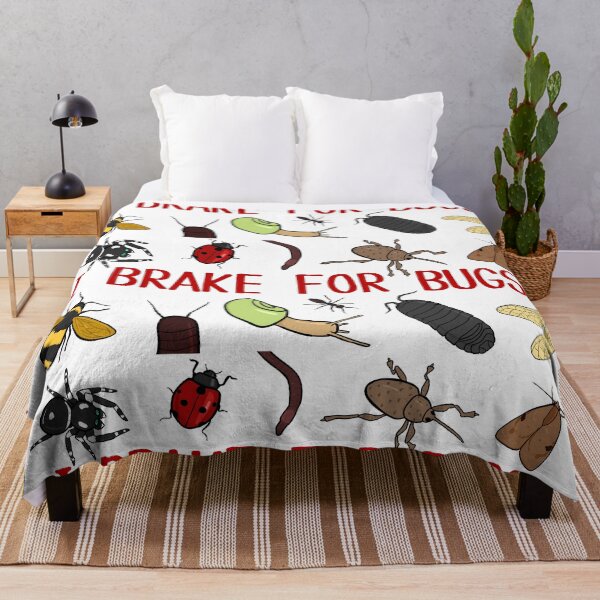 Item preview, I BRAKE FOR BUGS!! Bumper Sticker-Style Design designed and sold by rornelson.