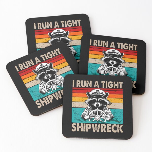 Item preview, I Run A Tight Shipwreck Raccoon Boat Captain Vintage designed and sold by huftyfnruppe.