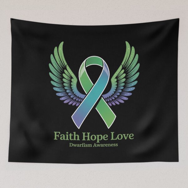 Item preview, Dwarfism Faith Hope Love Wings Shirt Green Awareness designed and sold by RonnasJackson.