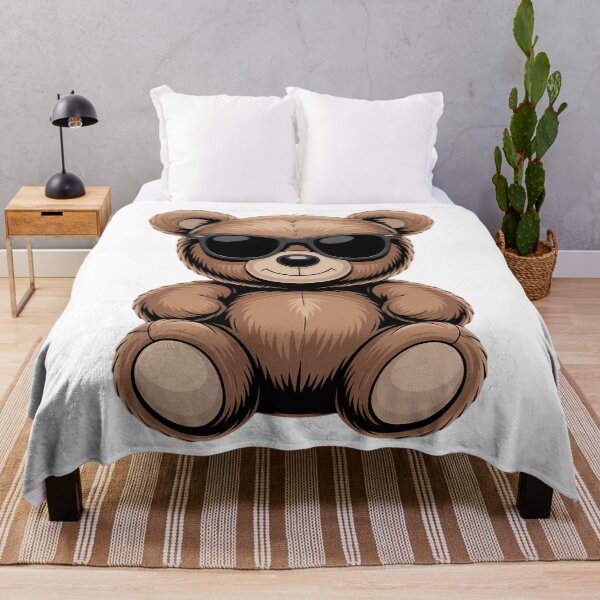 Item preview, Cool Brown Bear Teddy Bear Wearing Sunglasses in Summer designed and sold by EllenJast.