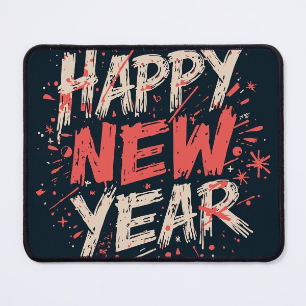Item preview, Happy New Year Brush Typography Design designed and sold by DavidTeeStudio.