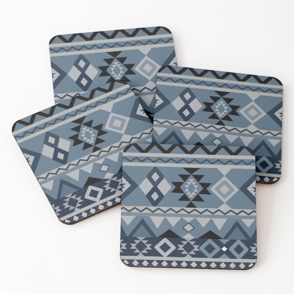 Item preview, Blue Tribal Geometric Pattern designed and sold by LSLOOMANDSOUL.