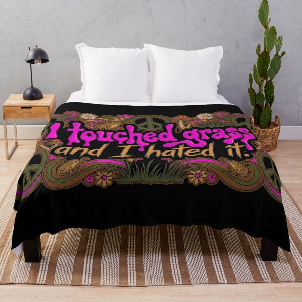 Item preview, I Touched Grass And I Hated It - Vintage 70s Psychedelic Goblincore designed and sold by auxincaftan0o.
