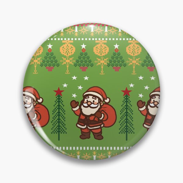 Item preview, Cute Santa Ugly Christmas Sweater Pattern designed and sold by LSLOOMANDSOUL.