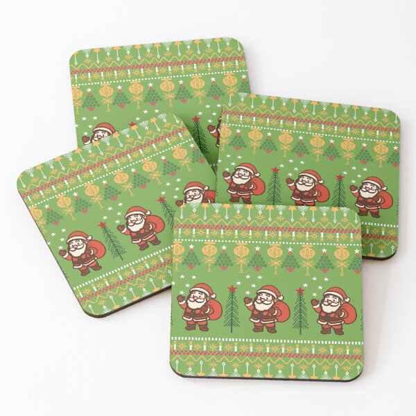 Item preview, Cute Santa Ugly Christmas Sweater Pattern designed and sold by LSLOOMANDSOUL.