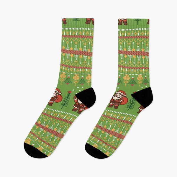 Item preview, Cute Santa Ugly Christmas Sweater Pattern designed and sold by LSLOOMANDSOUL.