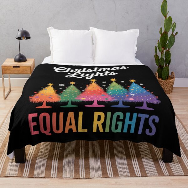 Item preview, Christmas Lights and Equal Rights Rainbow Tree LGBTQ Xmas designed and sold by EllenJast.