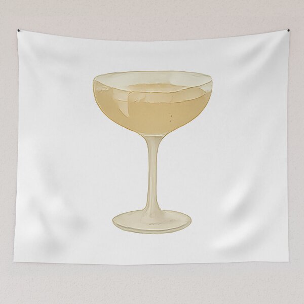 Item preview, Champagne Coupe Illustration | Minimal Cocktail Aesthetic Art designed and sold by TestingN-cap.