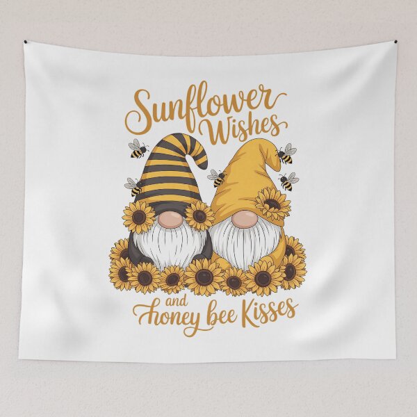 Item preview, Cute Spring Gnome Sunflower Wishes And Honey Bee Kisses designed and sold by EllenJast.