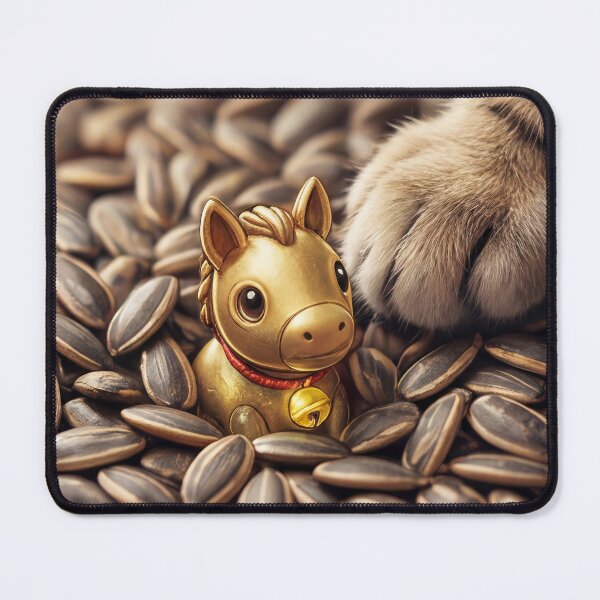 Item preview, Cute Golden Pony in Sunflower Seeds with Cat Paw designed and sold by rabbitlin.