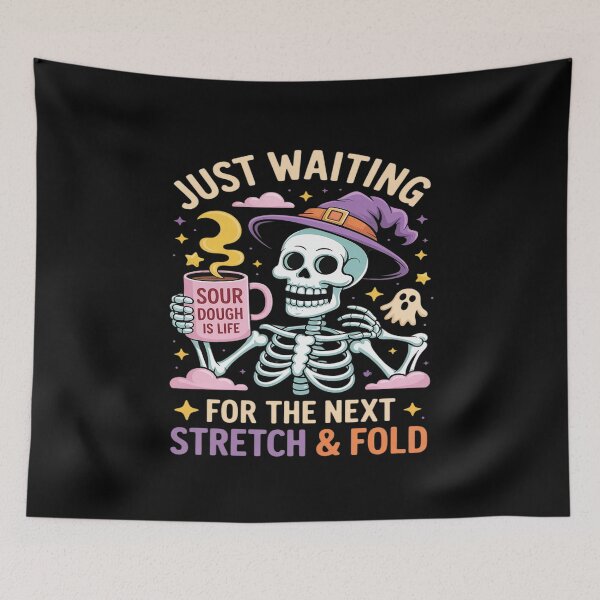 Item preview, Sourdough Halloween, Skeleton Stretch and Fold Baking designed and sold by Shannon Bosley.