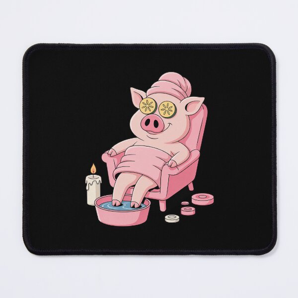 Item preview, Spa Day Relaxing Pig Cute Art, Love Pigs designed and sold by Shannon Bosley.