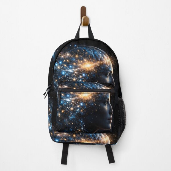 Item preview, Cosmic Intelligence – Futuristic Human Brain Galaxy Metal Wall Art designed and sold by RevieusaR.