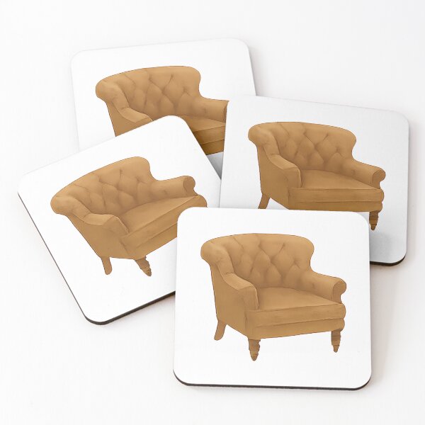 Item preview, Ilustración de sillón vintage | Arte estético de interiores acogedores designed and sold by TestingN-cap.