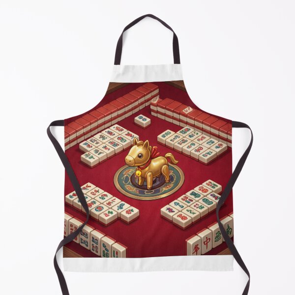 Item preview, Lucky Golden Pony on Mahjong Table designed and sold by rabbitlin.