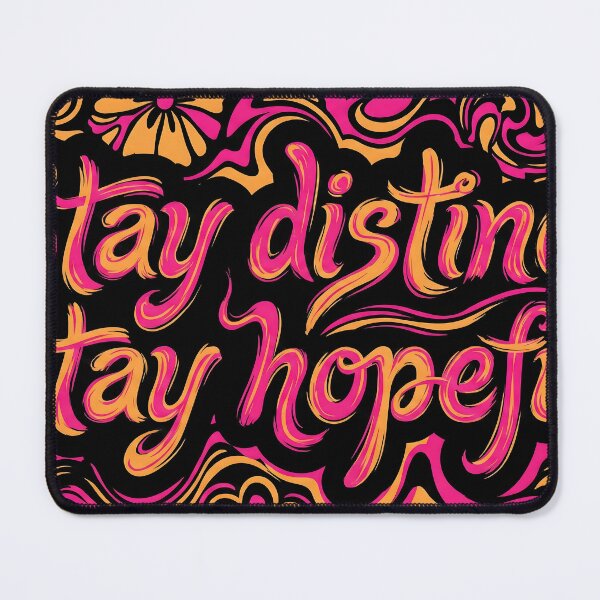 Item preview, Stay Distinct Stay Hopeful" 70s Retro Liquid Typography Art designed and sold by auxincaftan0o.