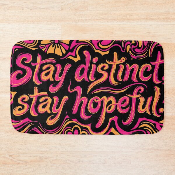 Item preview, Stay Distinct Stay Hopeful" 70s Retro Liquid Typography Art designed and sold by auxincaftan0o.