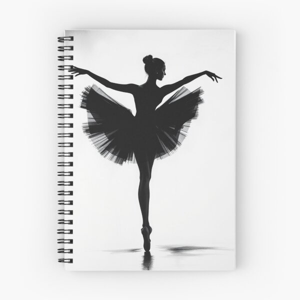 Item preview, Black and White Ballerina Silhouette Elegant Ballet Dancer En Pointe Tutu Art designed and sold by EllDAV777.