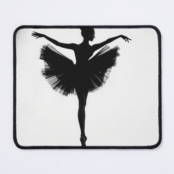 Item preview, Black and White Ballerina Silhouette Elegant Ballet Dancer En Pointe Tutu Art designed and sold by EllDAV777.