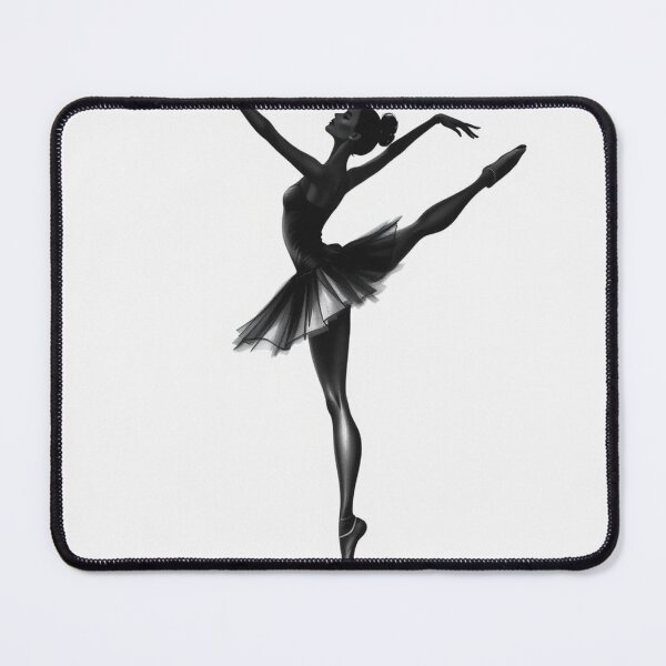 Item preview, Black Ballerina Silhouette Arabesque Pose | Elegant Ballet Dancer Art designed and sold by EllDAV777.