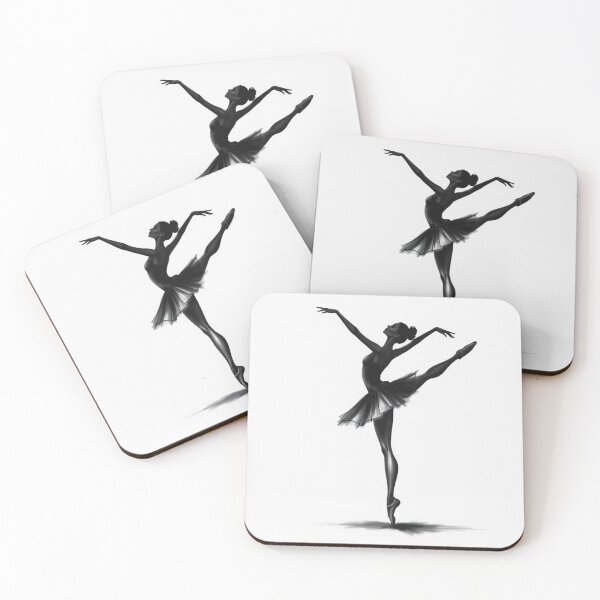 Item preview, Black Ballerina Silhouette Arabesque Pose | Elegant Ballet Dancer Art designed and sold by EllDAV777.