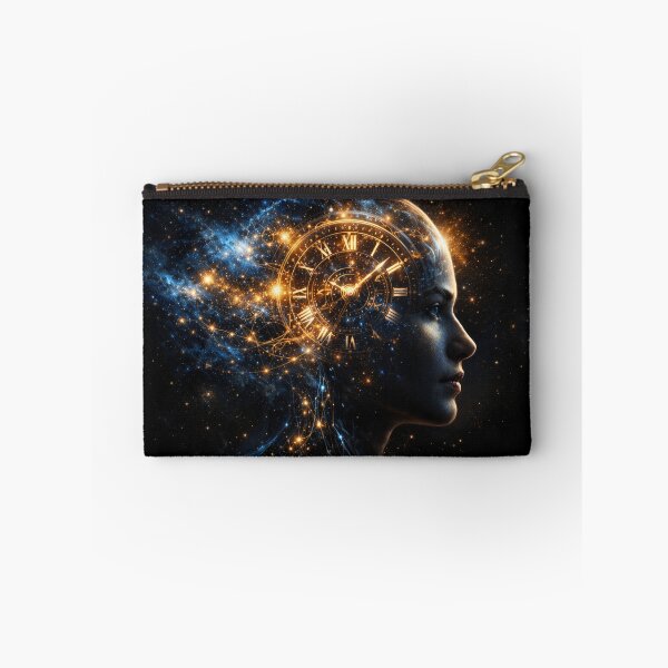 Item preview, Cosmic time Intelligence – Futuristic Human Brain Galaxy Metal Wall Art designed and sold by RevieusaR.